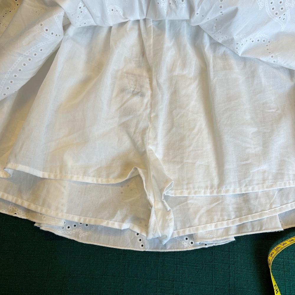 NWT - ZARA EYELET FLORAL MINI SKORT WITH ATTACHED TIE - Picture 9 of 11